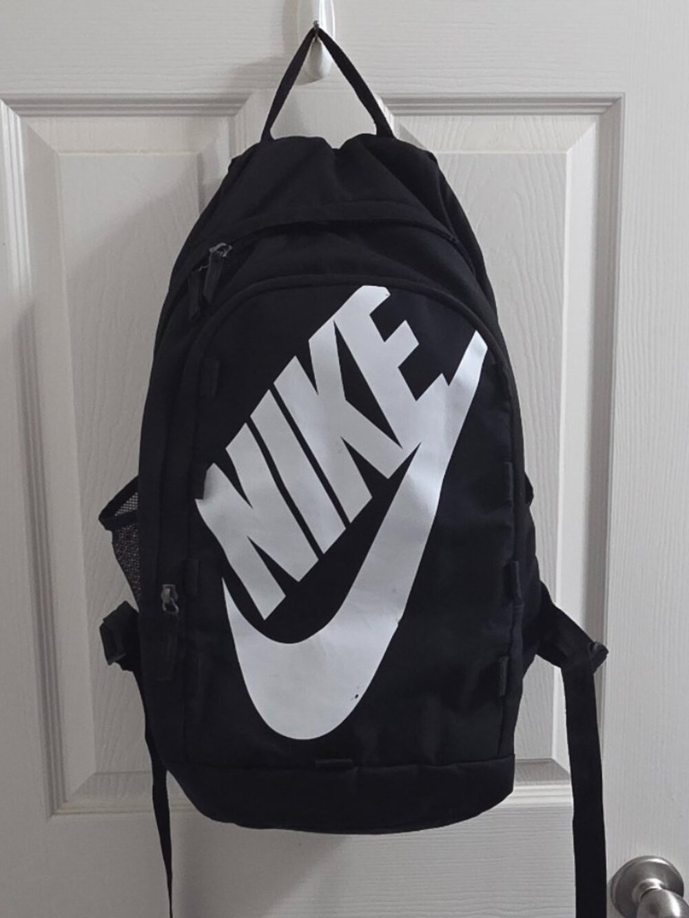 Nike Black Backpack with Large White Logo | School, Travel & Everyday Use